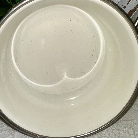 Vintage Roosters Enamel Metal Mixing Nesting Bowls Set of 3 - Picture 4 of 9